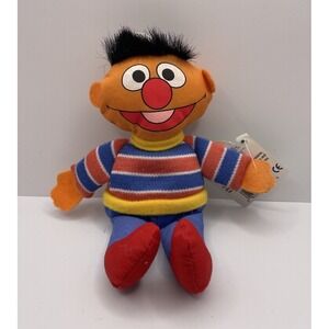 VTG Sesame Street ERNIE 6" Bean Bag Plush Applause 1997 Jim Henson NWT